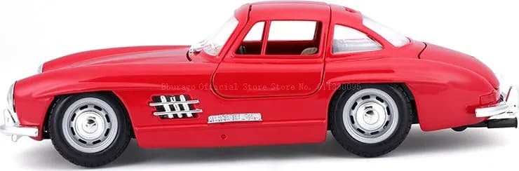 בוראגו - מרצדס-בנץ 300 SL 1954 אדום | קנה מידה 1:24 - תמונה 2