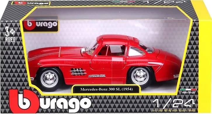 בוראגו - מרצדס-בנץ 300 SL 1954 אדום | קנה מידה 1:24 - תמונה 1