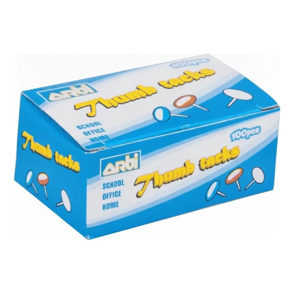 נעצים צבעוניים Arbi – מארז 100 יח׳ - תמונה 1