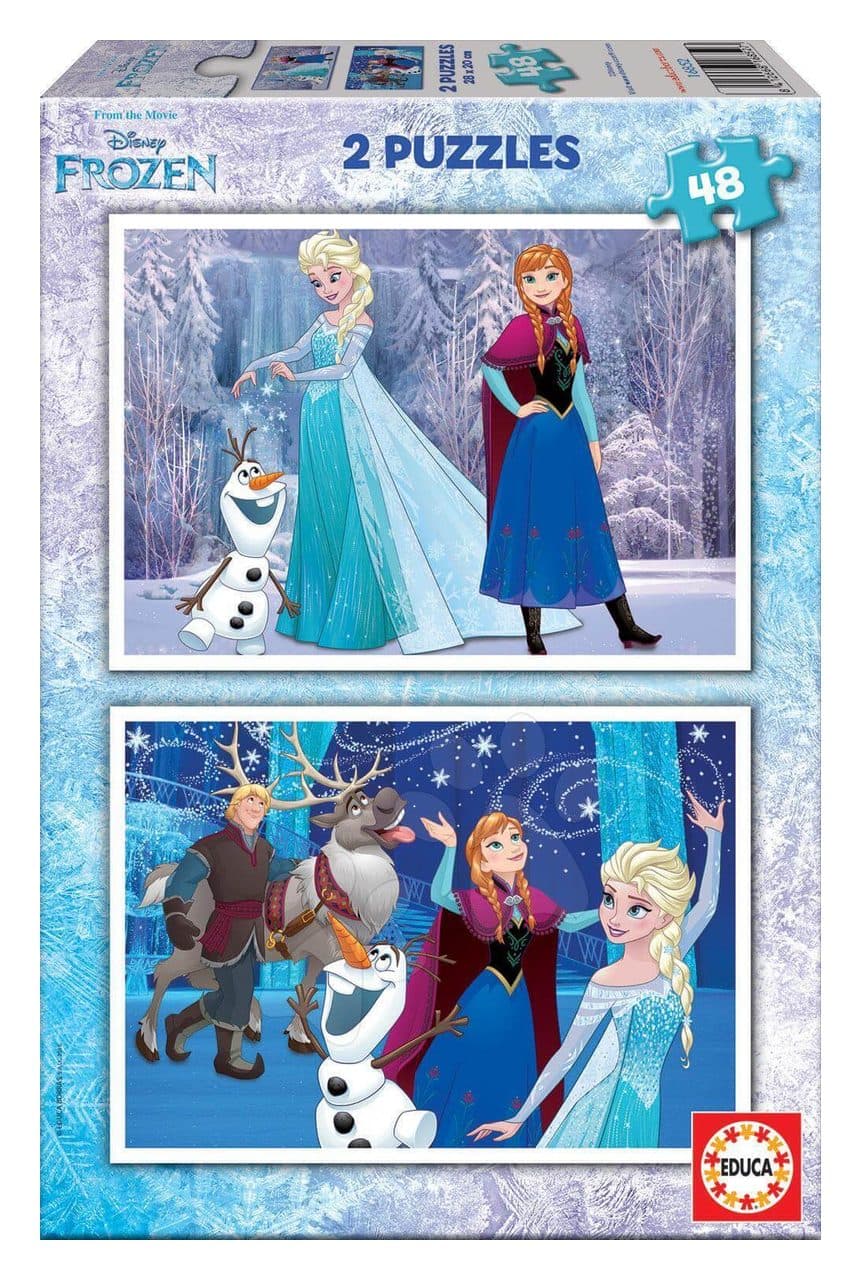 שני פאזלים 48 חלקים - פרוזן Frozen - תמונה 1