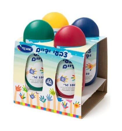 סט צבעי אצבע 4x150 מ"ל - תמונה 1