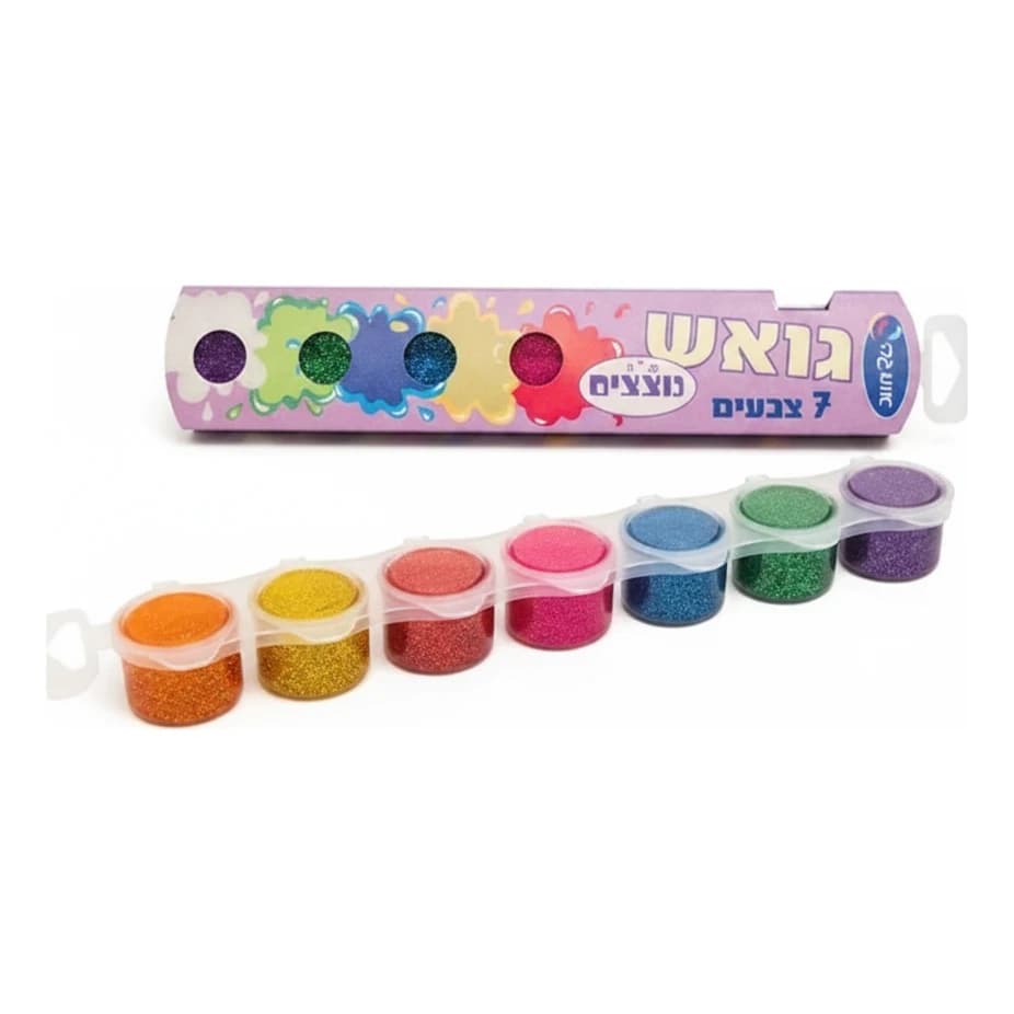 סט גואש נוצצים - 7 צבעים - תמונה 1