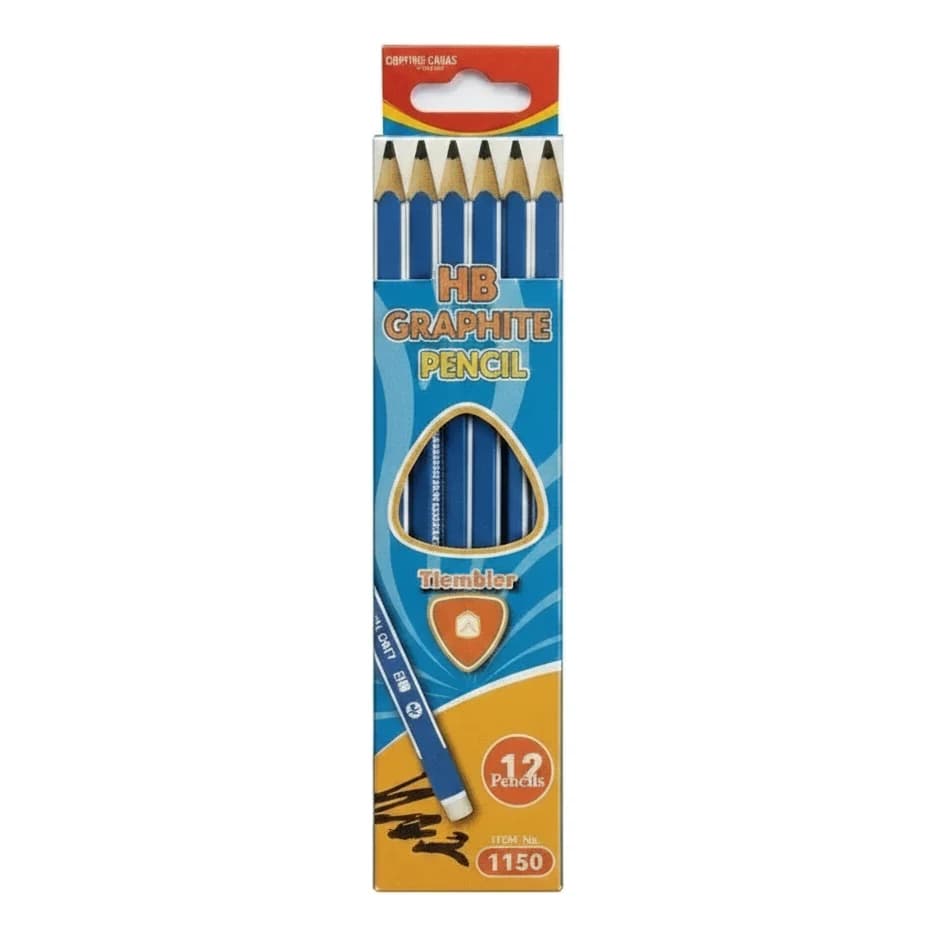 עפרונות ארגונומיים עם מחק Keyroad – מארז 12 יחידות - תמונה 1