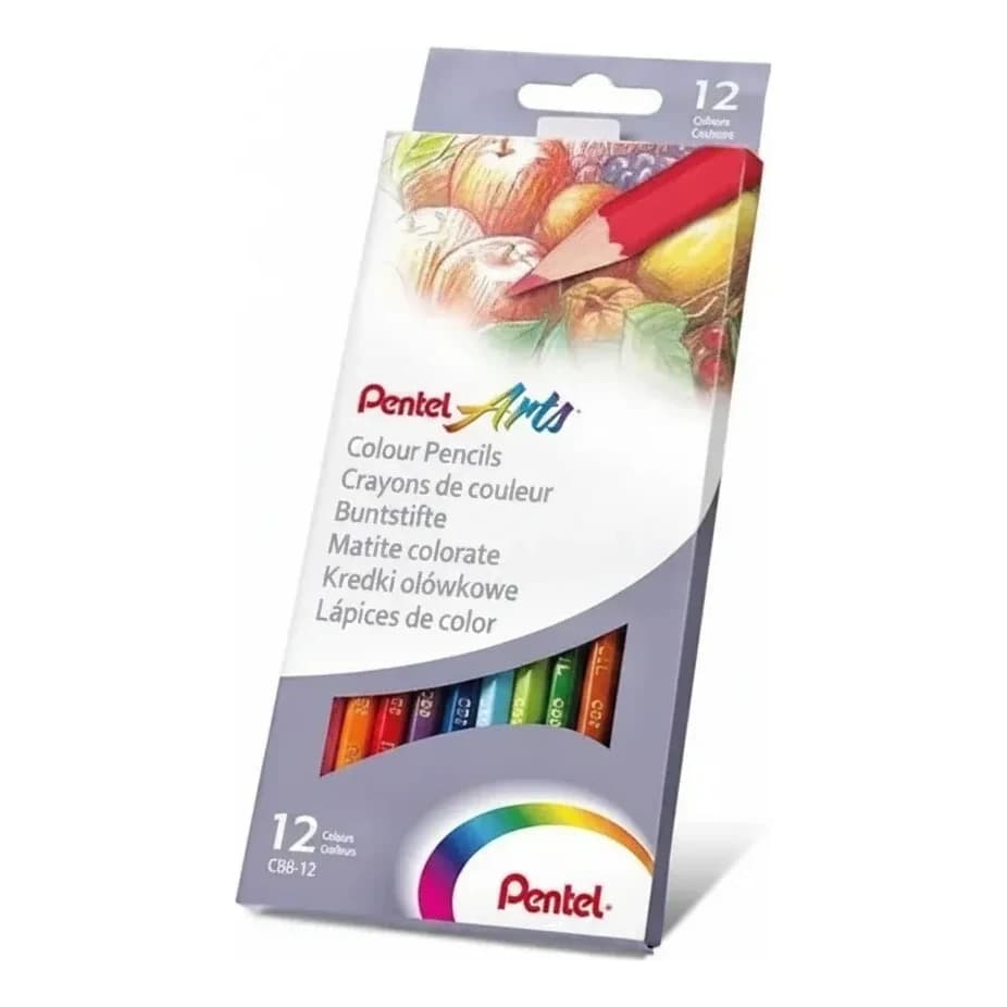 עפרונות צבעוניים Pentel Arts – 12 צבעים - תמונה 1