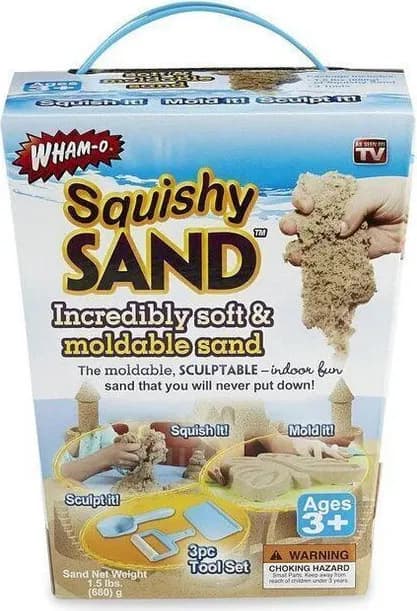 חול קינטי Squishy Sand 680 גרם עם 3 כלי עבודה – PlaySmart - תמונה 1