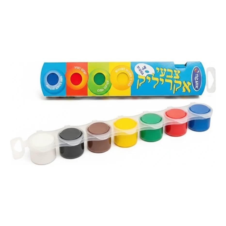 סט צבעי אקריליק - 7 צבעים - תמונה 1